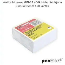 Kostka biała 83x83x35mm A'6, nieklejona